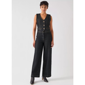 LK Bennett Ami Wide Leg Cotton Blend Trousers